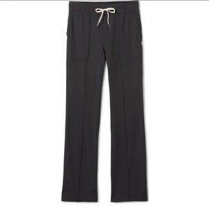 Vuori Women's Halo Wide Leg Flare Pant Front Seams Black Size XS X-Small VW425